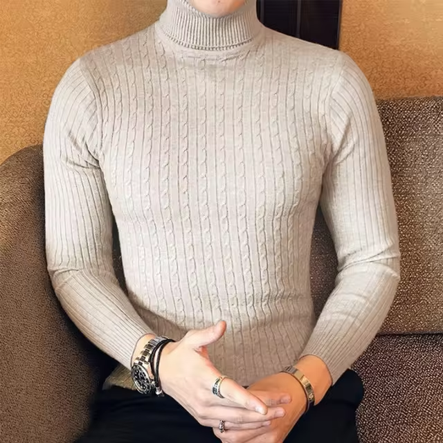 Arctic Cable Knit Turtleneck